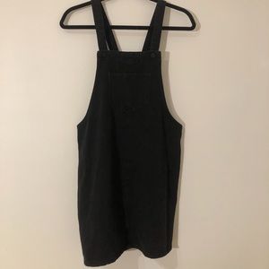 Black Denim Overall Dress